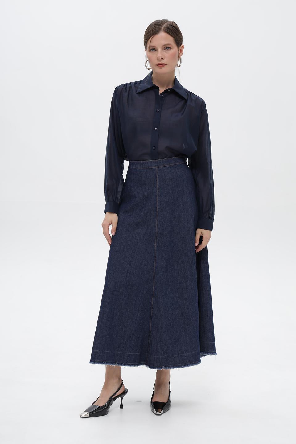 Юбка джинсовая Oui клеш