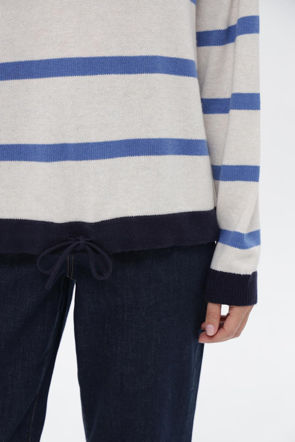 Пуловер Oui в полоску