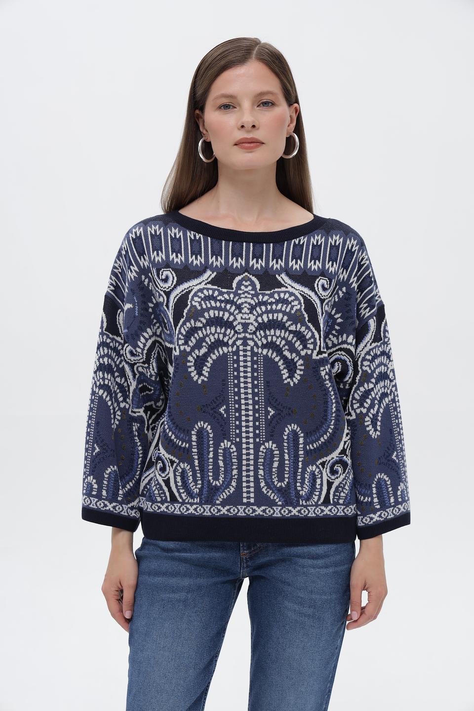 Пуловер Oui с узором