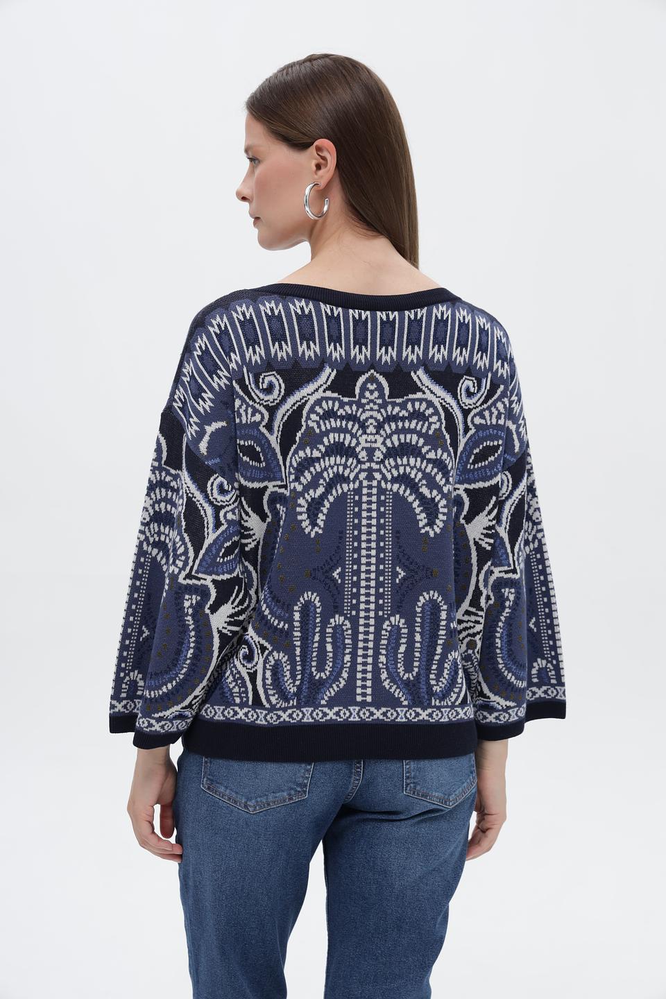 Пуловер Oui с узором