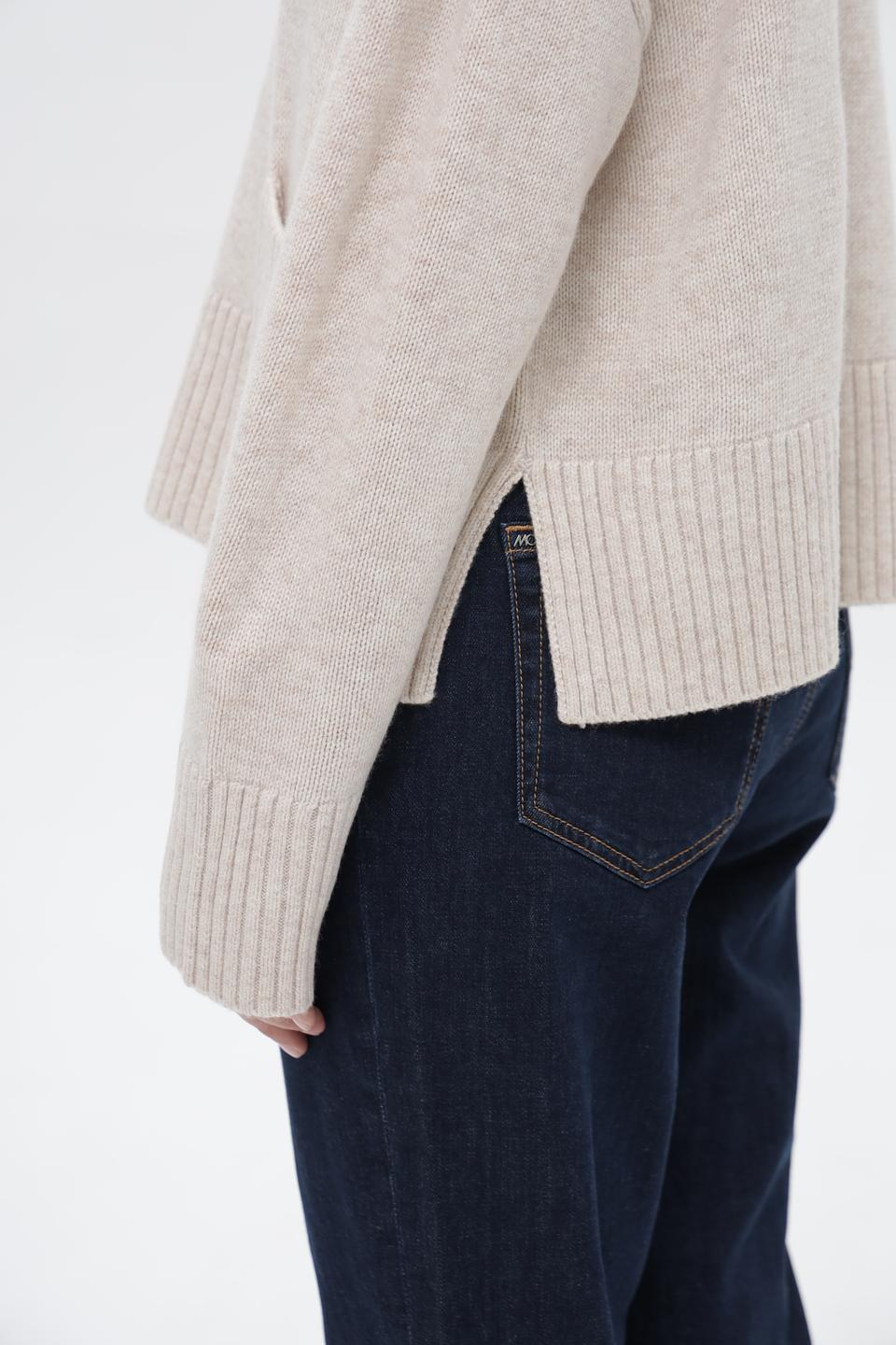 Пуловер Oui женский бежевый