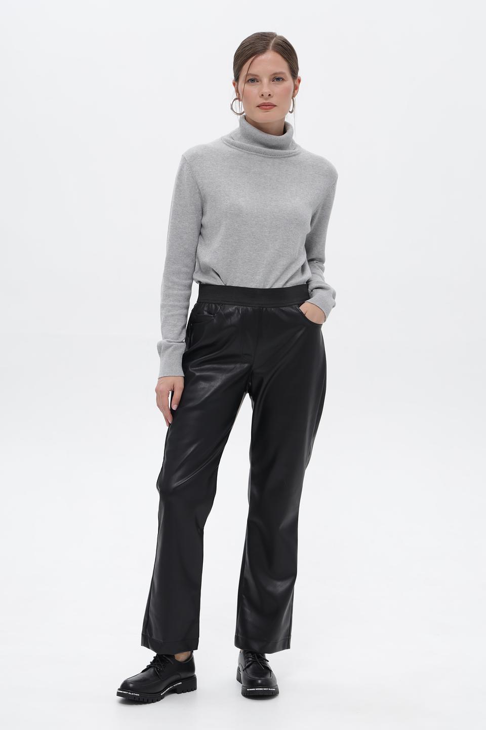 Брюки кожа Monari чёрные
