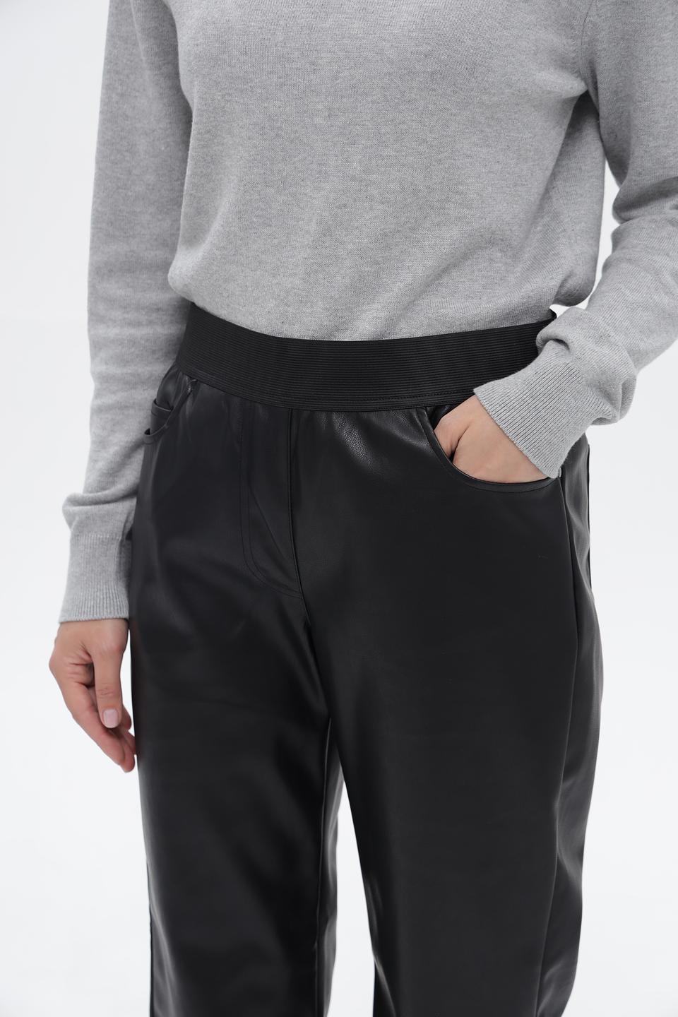 Брюки кожа Monari чёрные