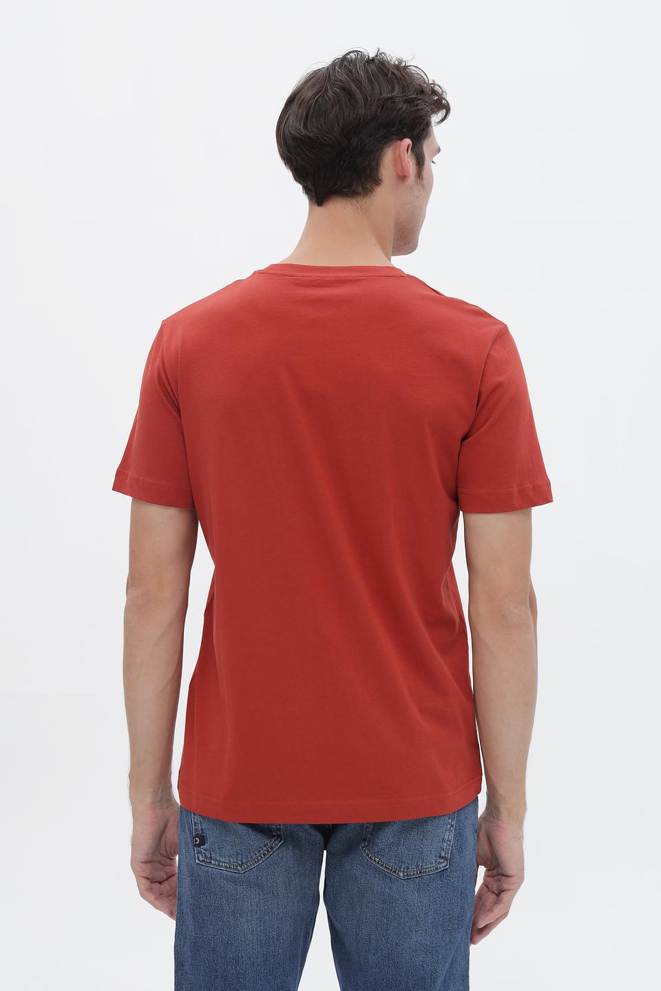 Футболка Tom Tailor рыжая с логотипом