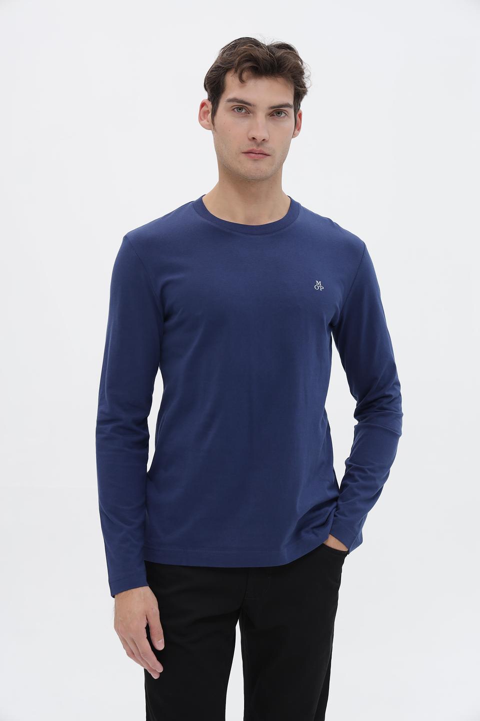 Футболка Marc O Polo men синяя с длинным рукавом