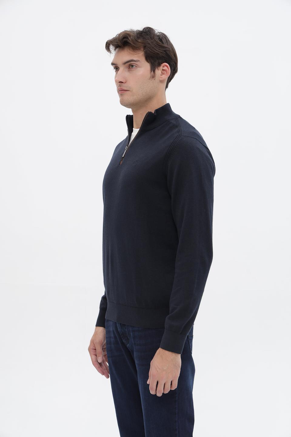 Джемпер Bugatti с молнией темно-синий