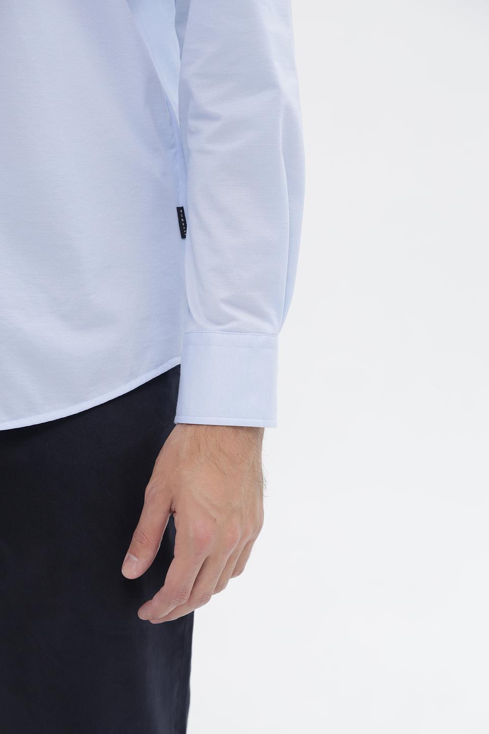 Рубашка Bugatti голубая приталенная