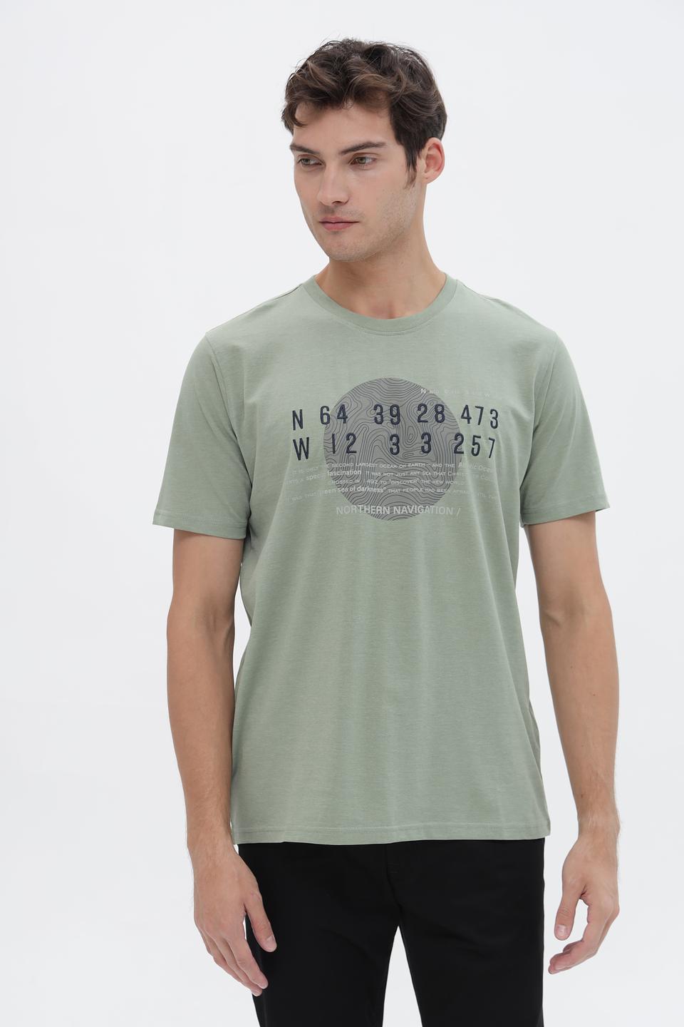 Футболка Casa Moda хаки с принтом