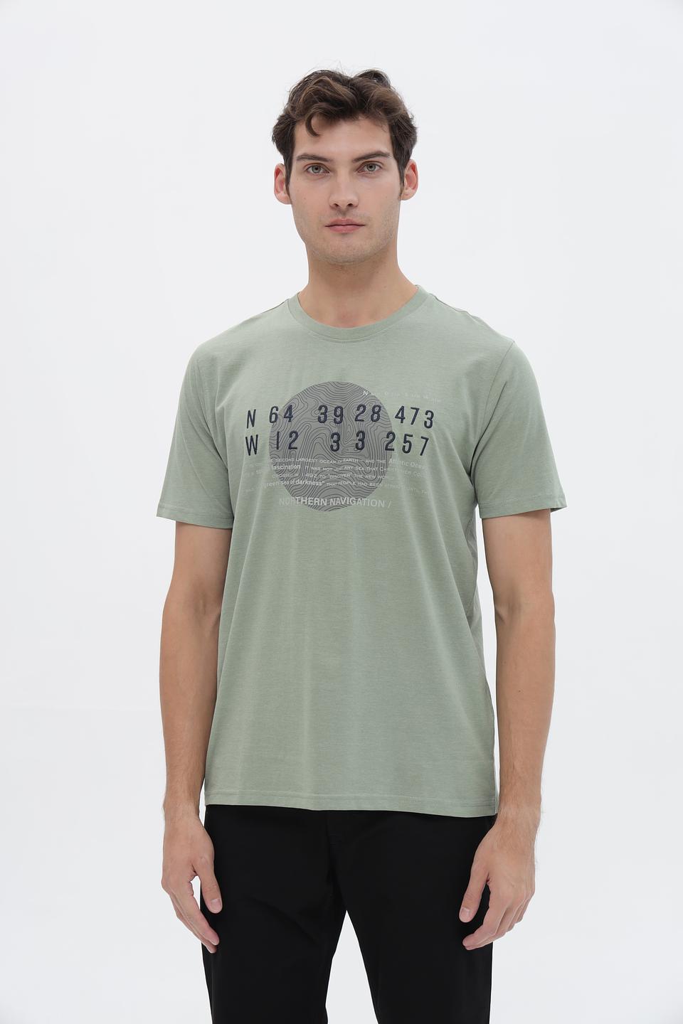 Футболка Casa Moda хаки с принтом