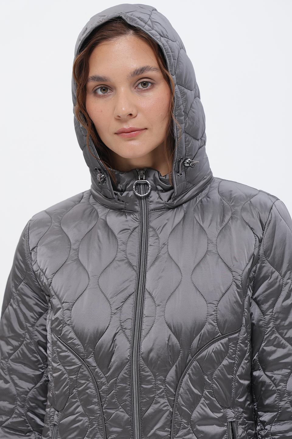 Пальто стеганое Betty Barclay серое
