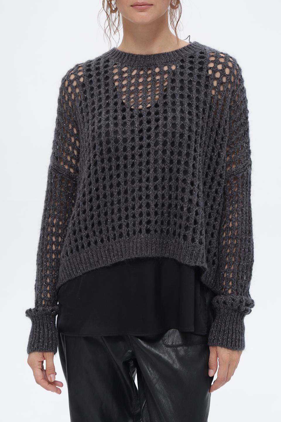 Пуловер Croche с ажурной вязкой