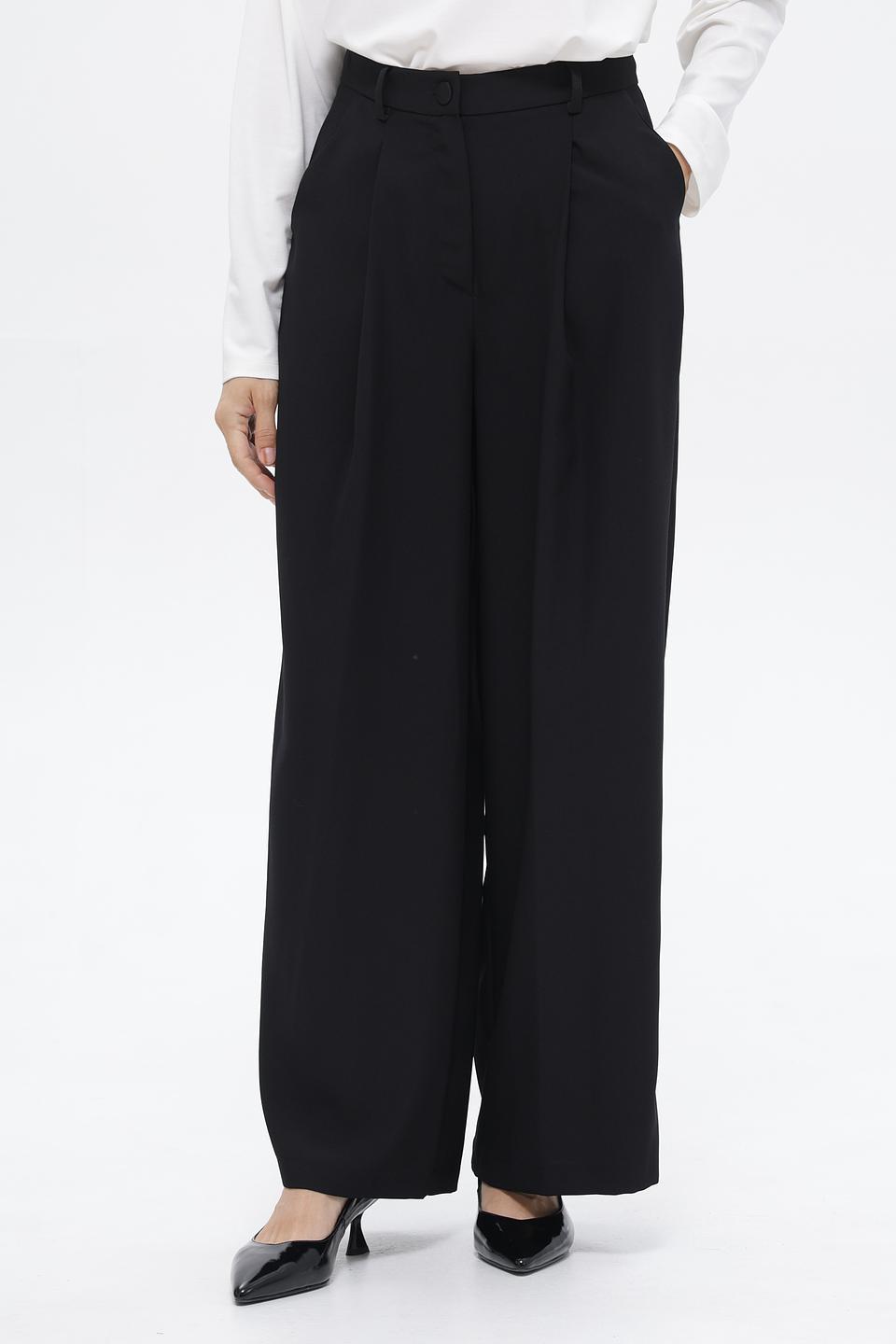 Брюки Croche женские широкие черные