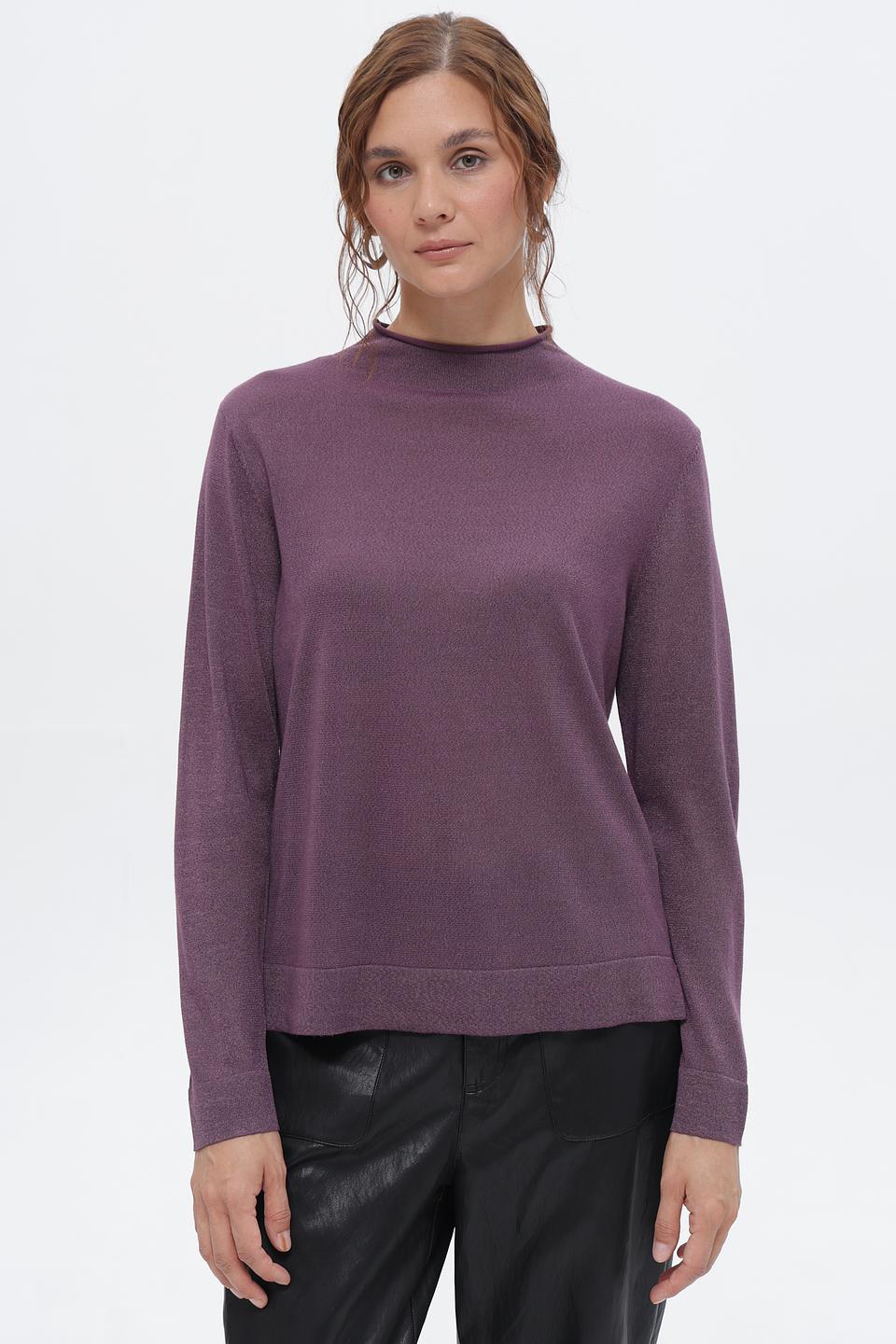 Пуловер Bianca с люрексом