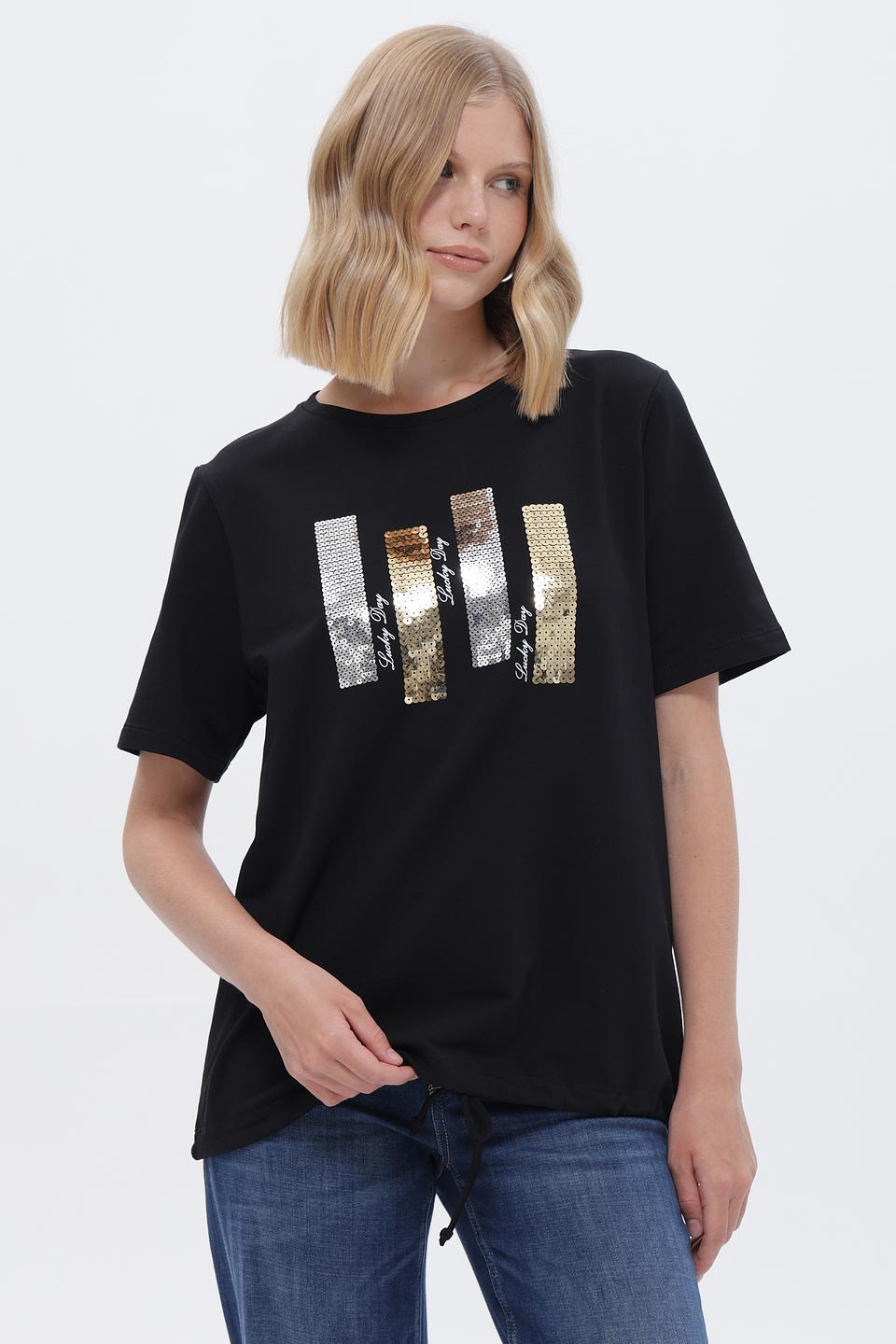 Футболка UNQ с пайетками