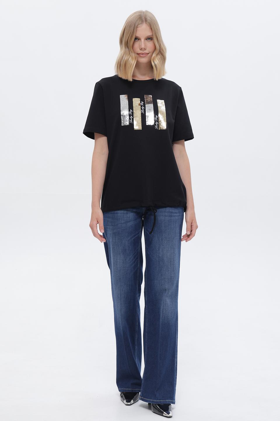 Футболка UNQ с пайетками