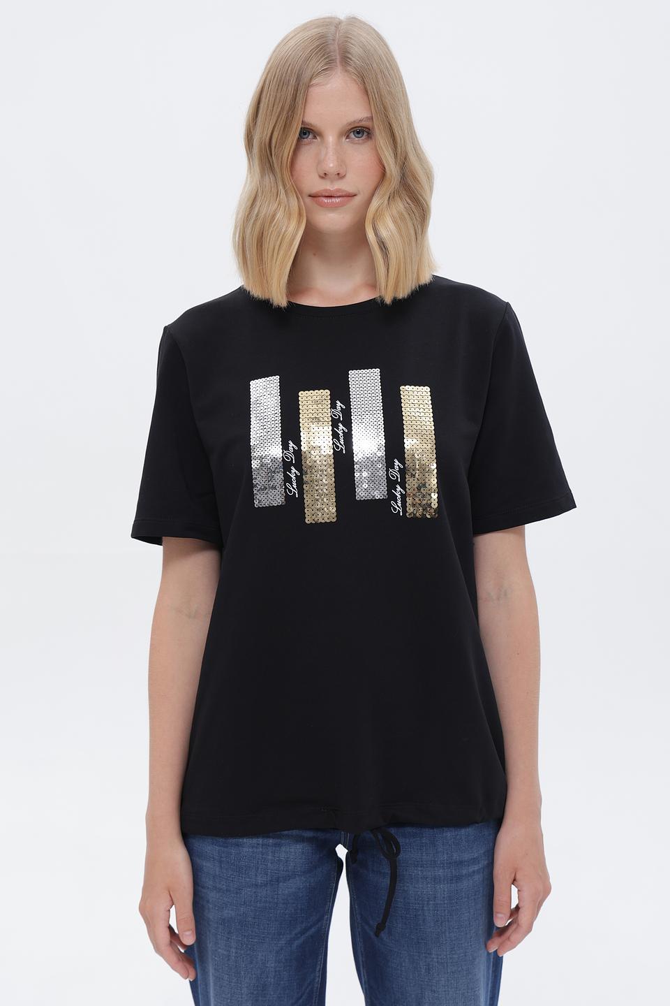 Футболка UNQ с пайетками