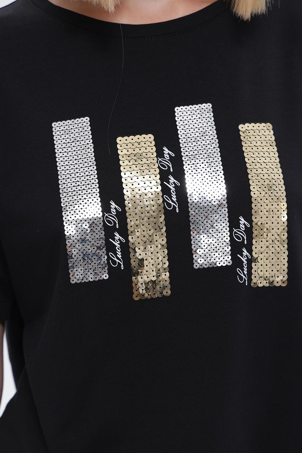 Футболка UNQ с пайетками