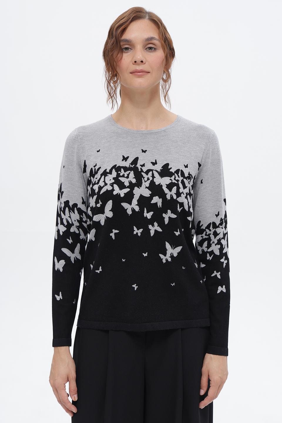Пуловер Just Valeri с бабочками