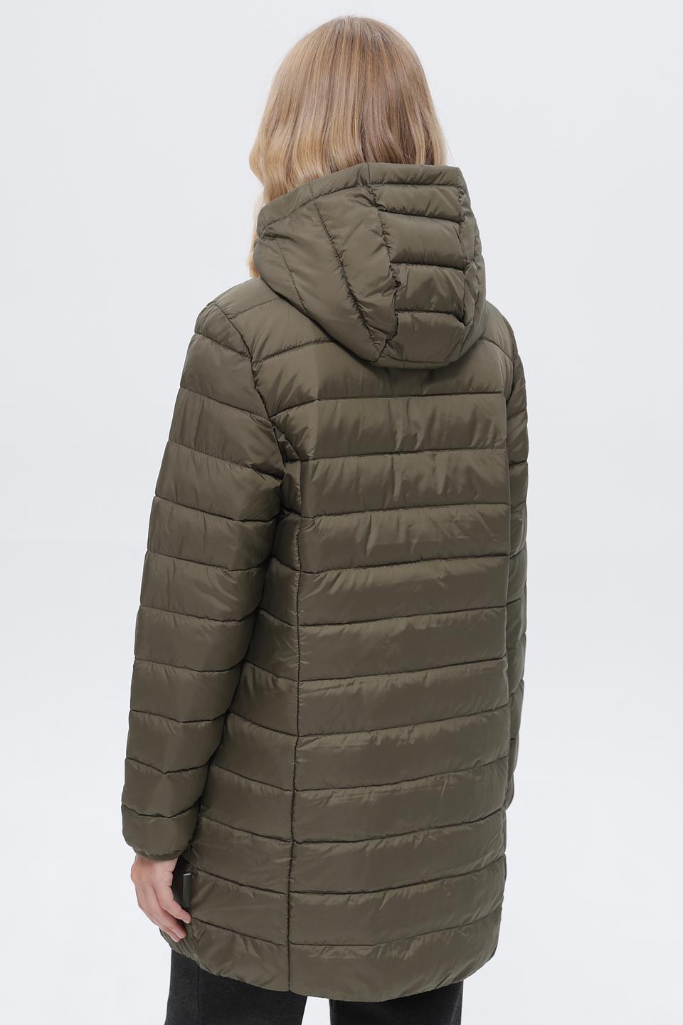 Пальто стеганое Tom Tailor оливковое