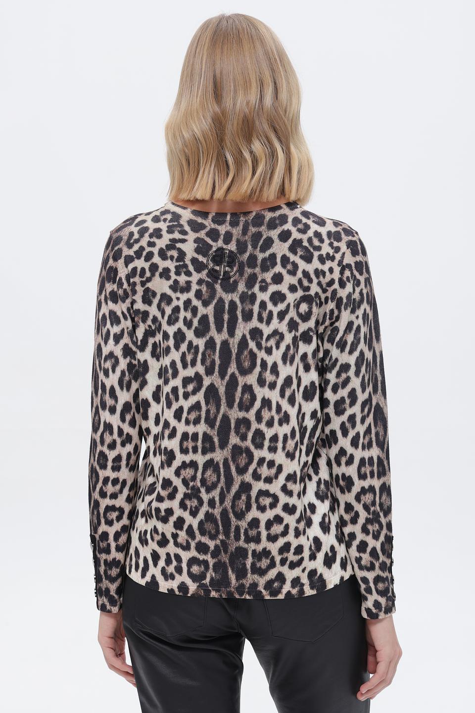 Пуловер Passioni с леопардовым принтом