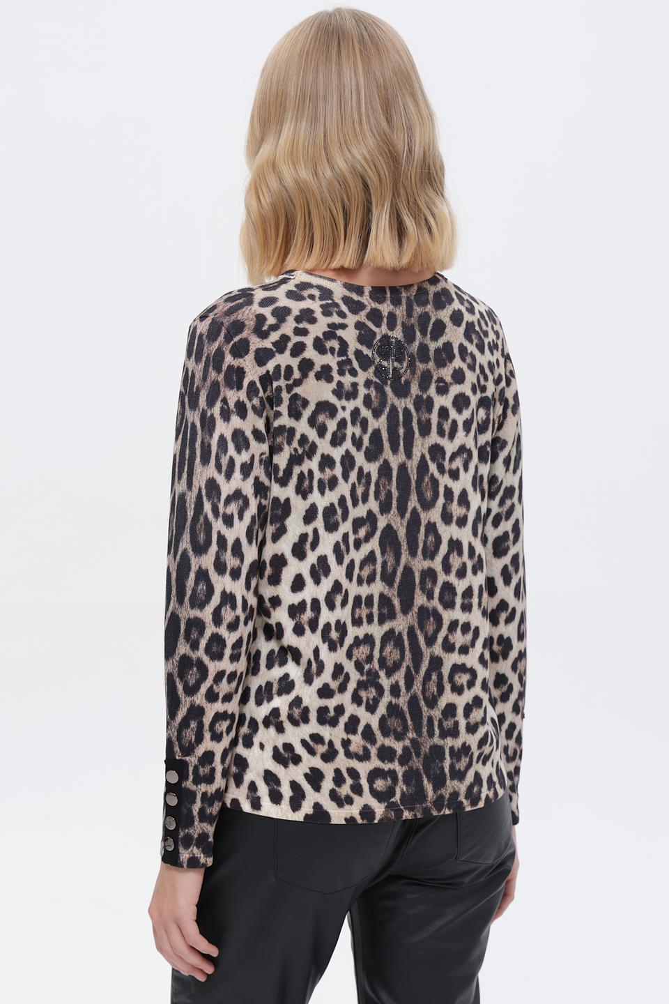Пуловер Passioni с леопардовым принтом