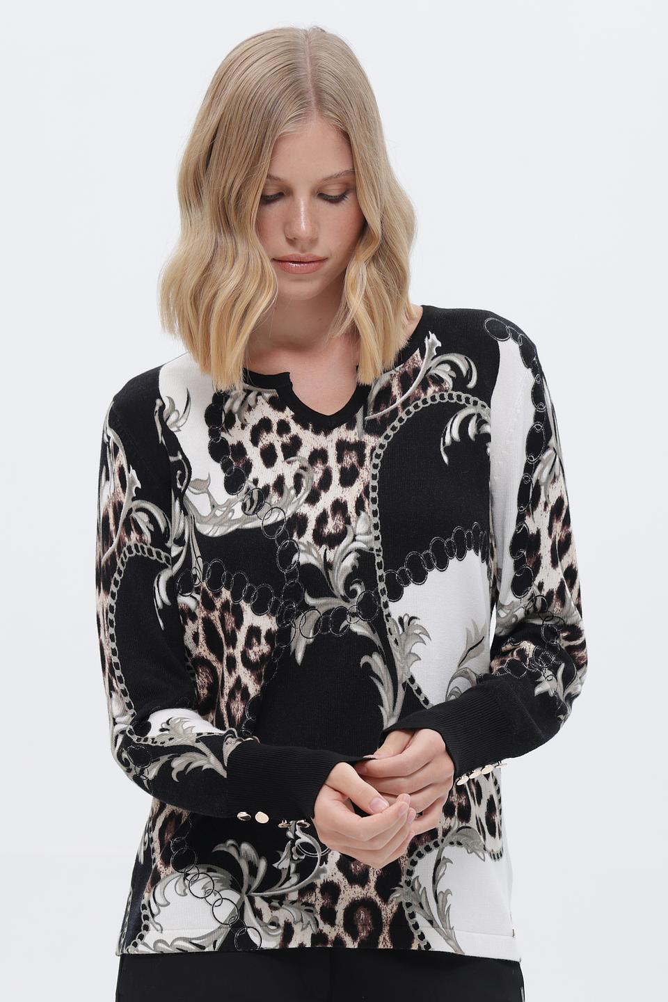 Пуловер Passioni с принтом