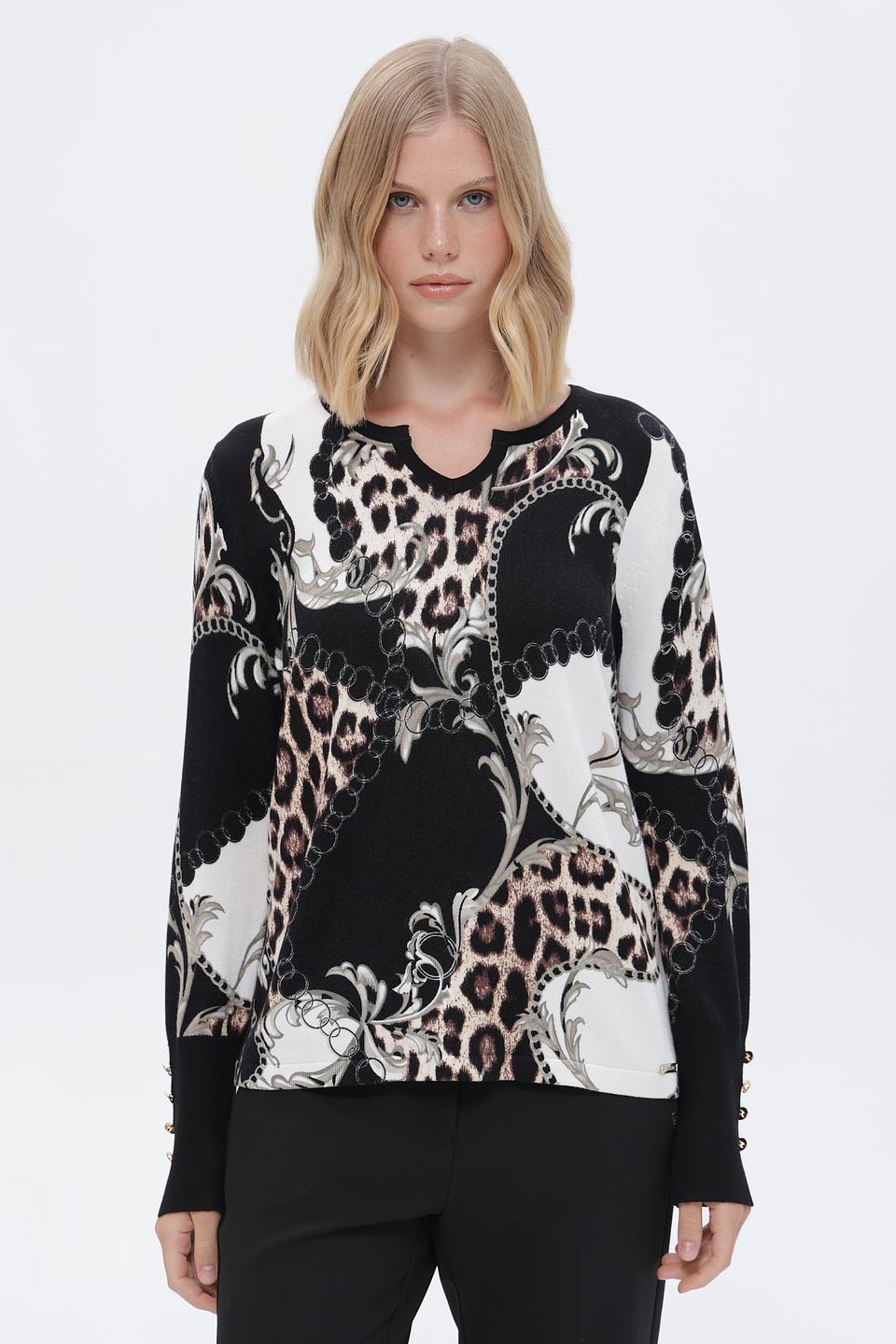 Пуловер Passioni с принтом