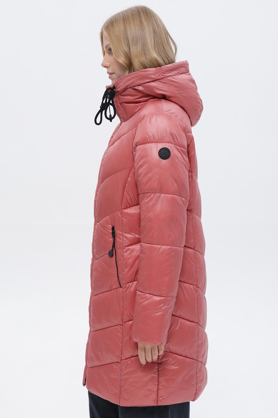 Пальто District стеганое розовое