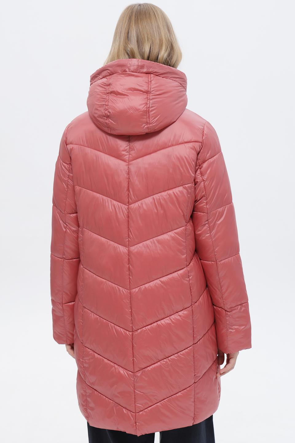 Пальто District стеганое розовое
