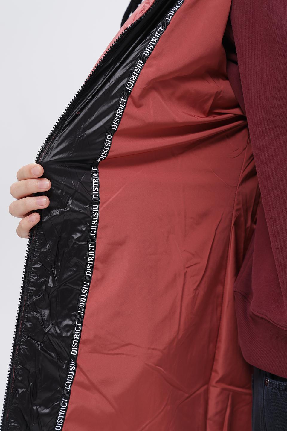 Пальто District стеганое розовое