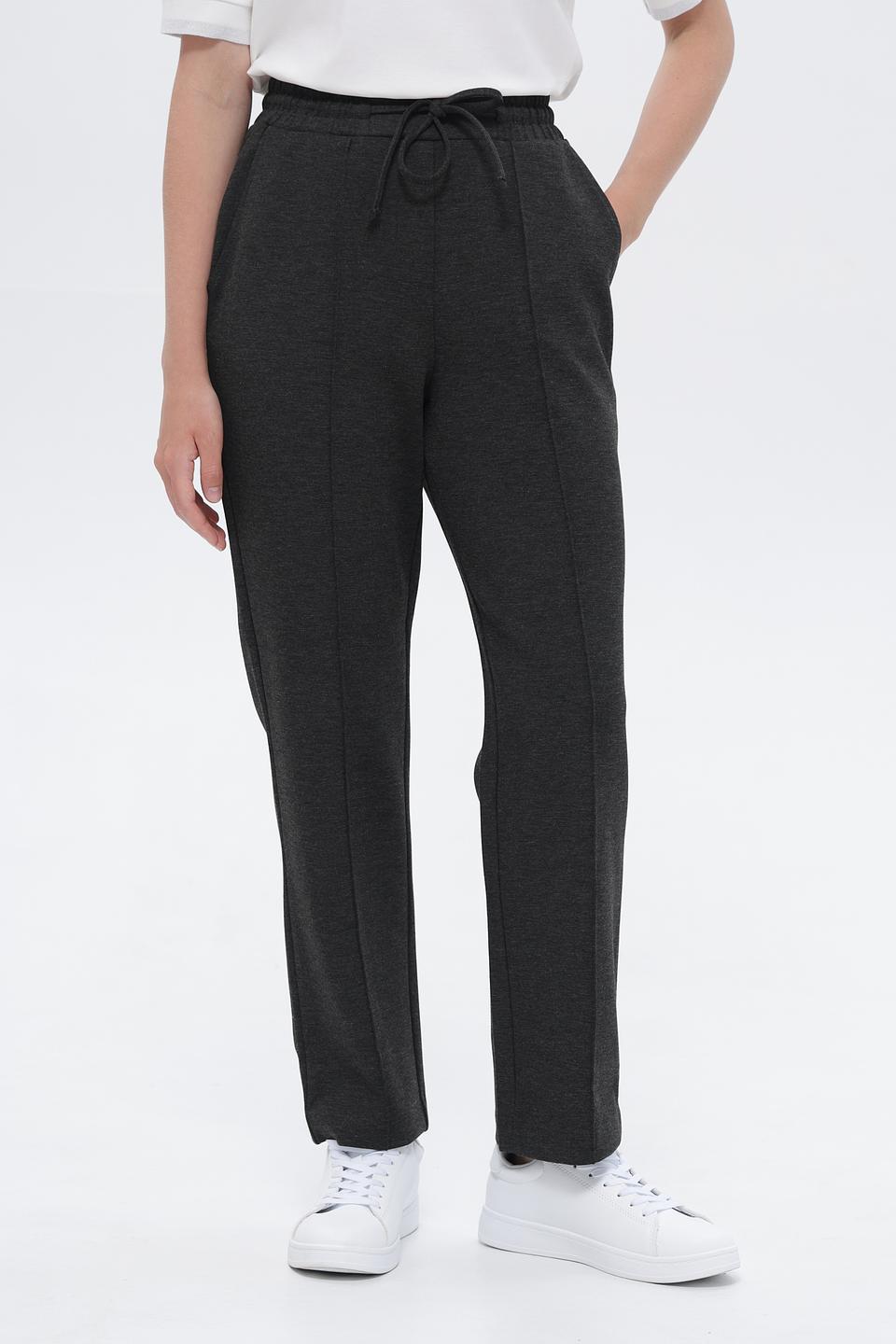 Брюки Rich and Royal серые с поясом