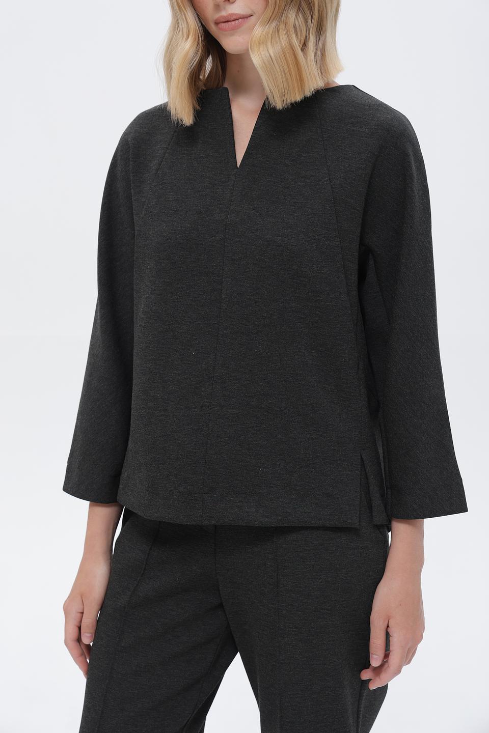 Пуловер Rich and Royal серый