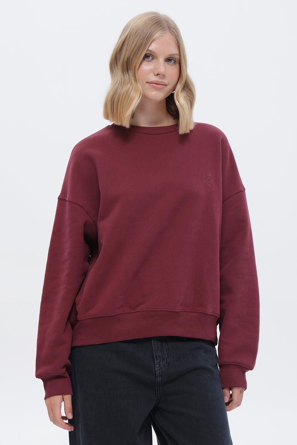 Пуловер Rich and Royal бордовый