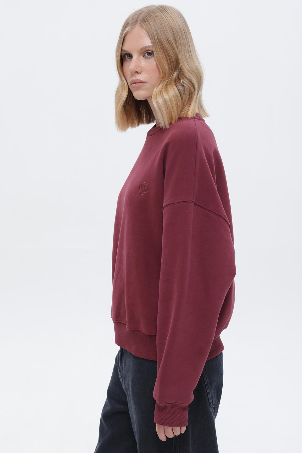 Пуловер Rich and Royal бордовый