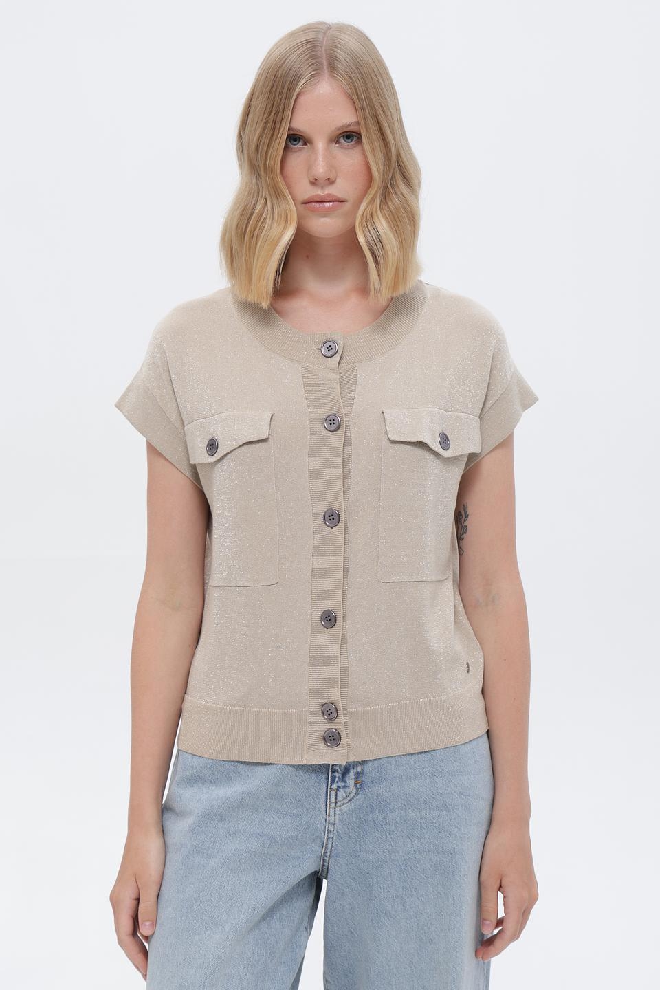 Жакет Monari с карманами бежевый