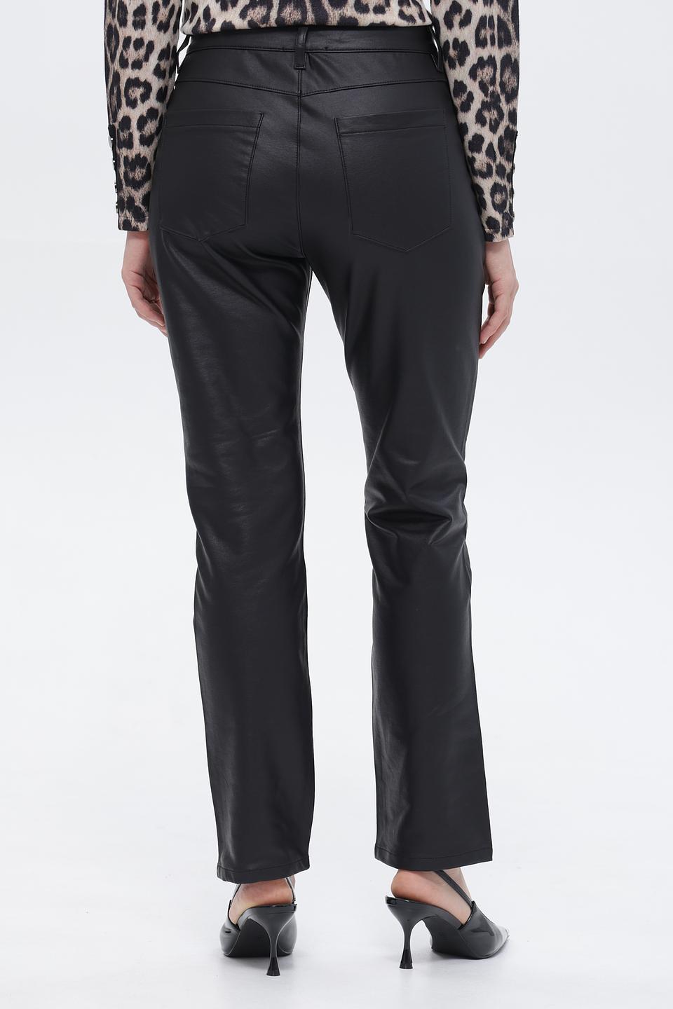 Брюки кожаные Monari чёрные