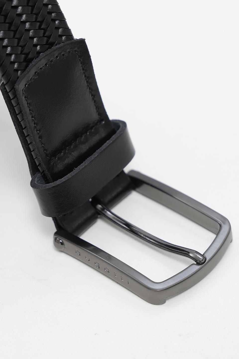 Ремень Bugatti ACC плетеный черный