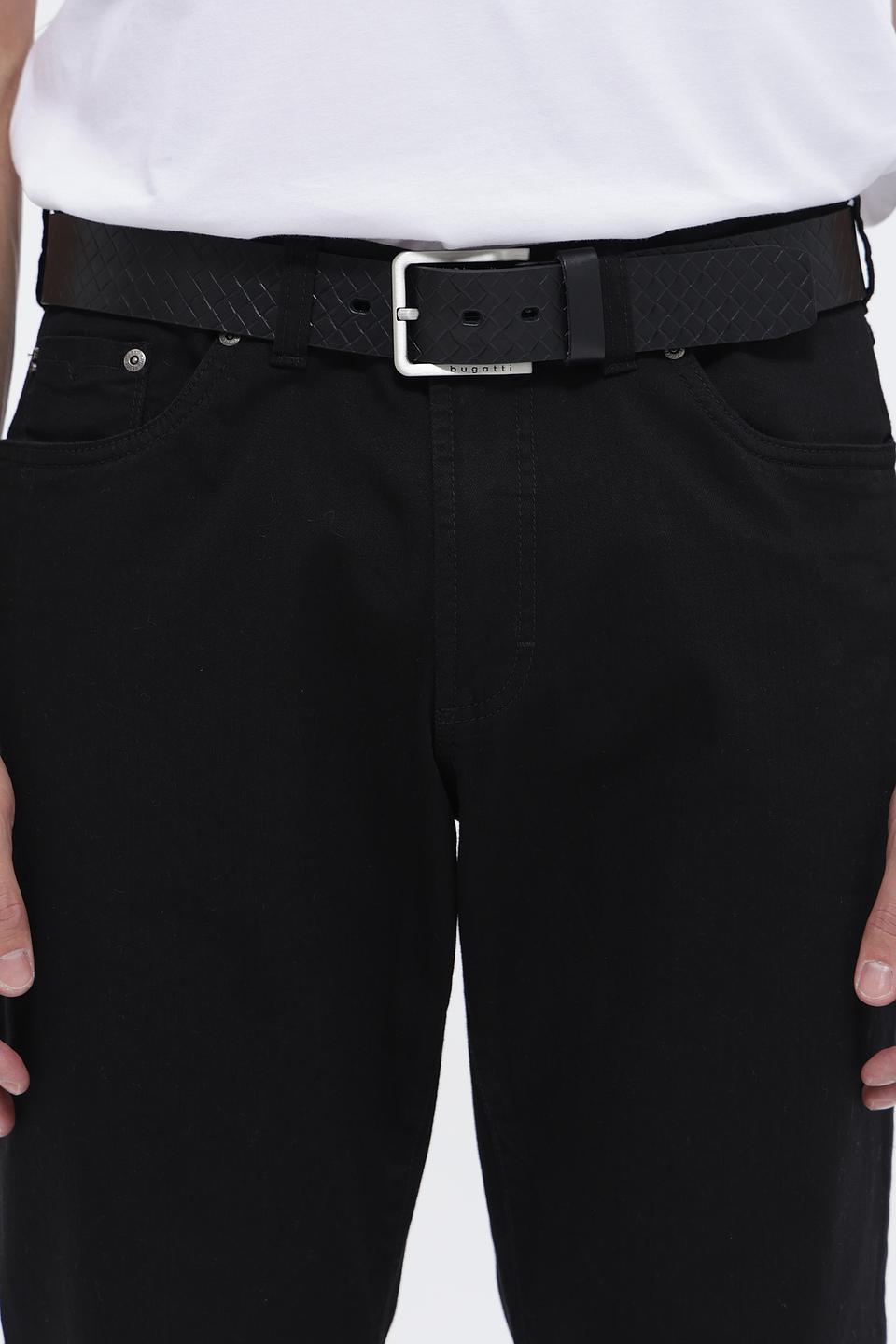 Ремень Bugatti ACC чёрный плетёный
