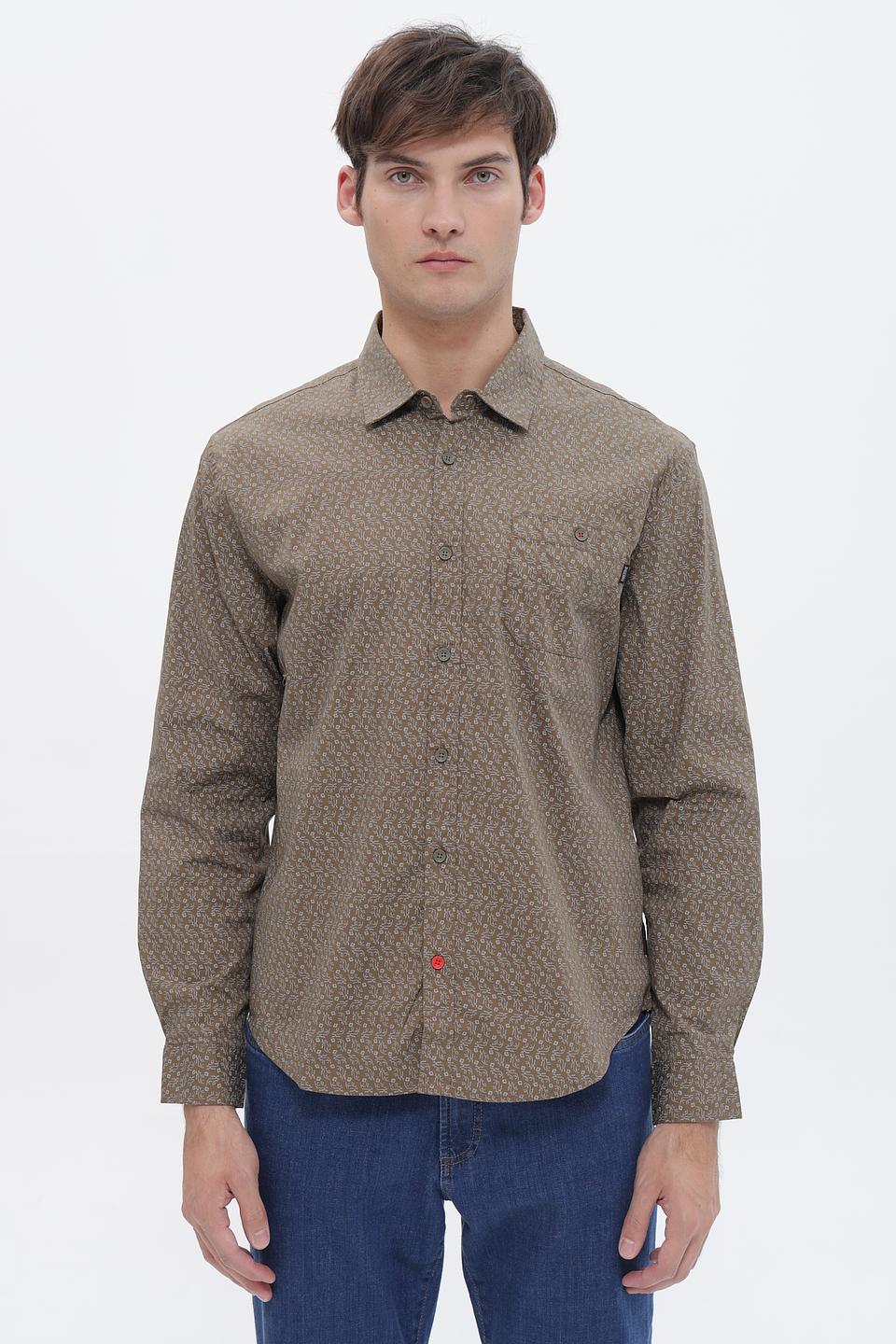 Рубашка Time Zone с принтом хаки