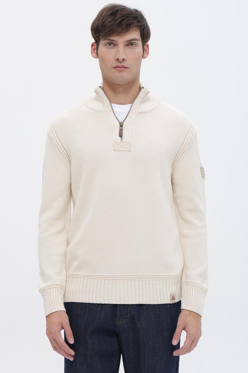 Джемпер Time Zone с молнией бежевый