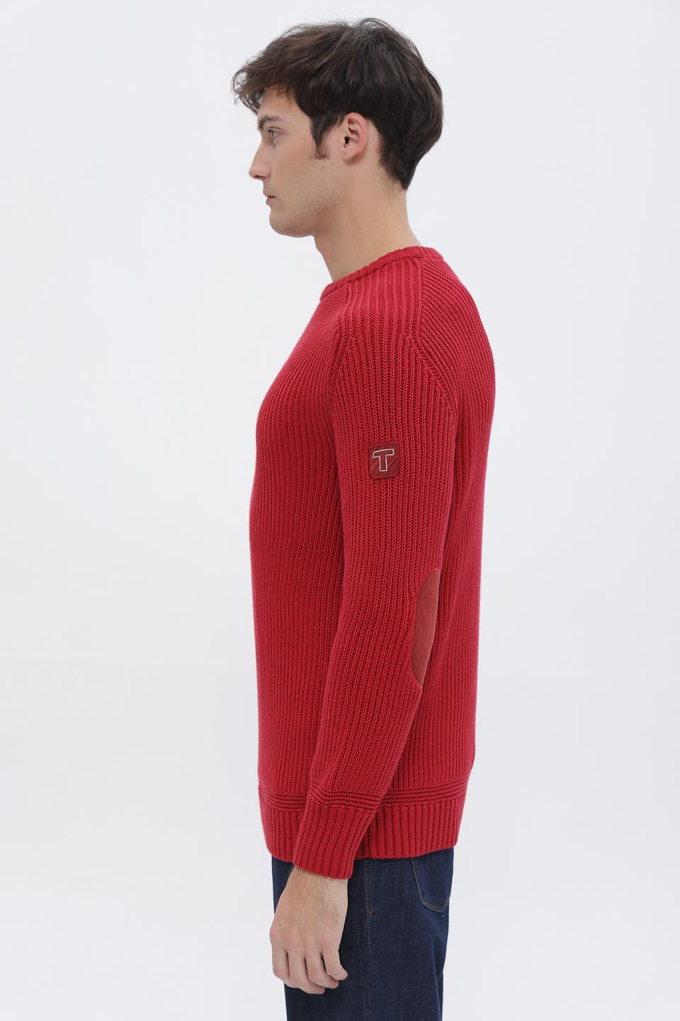 Джемпер Time Zone красный с локтями