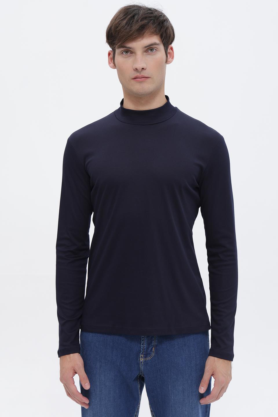 Футболка Desoto с горловиной тёмно-синяя