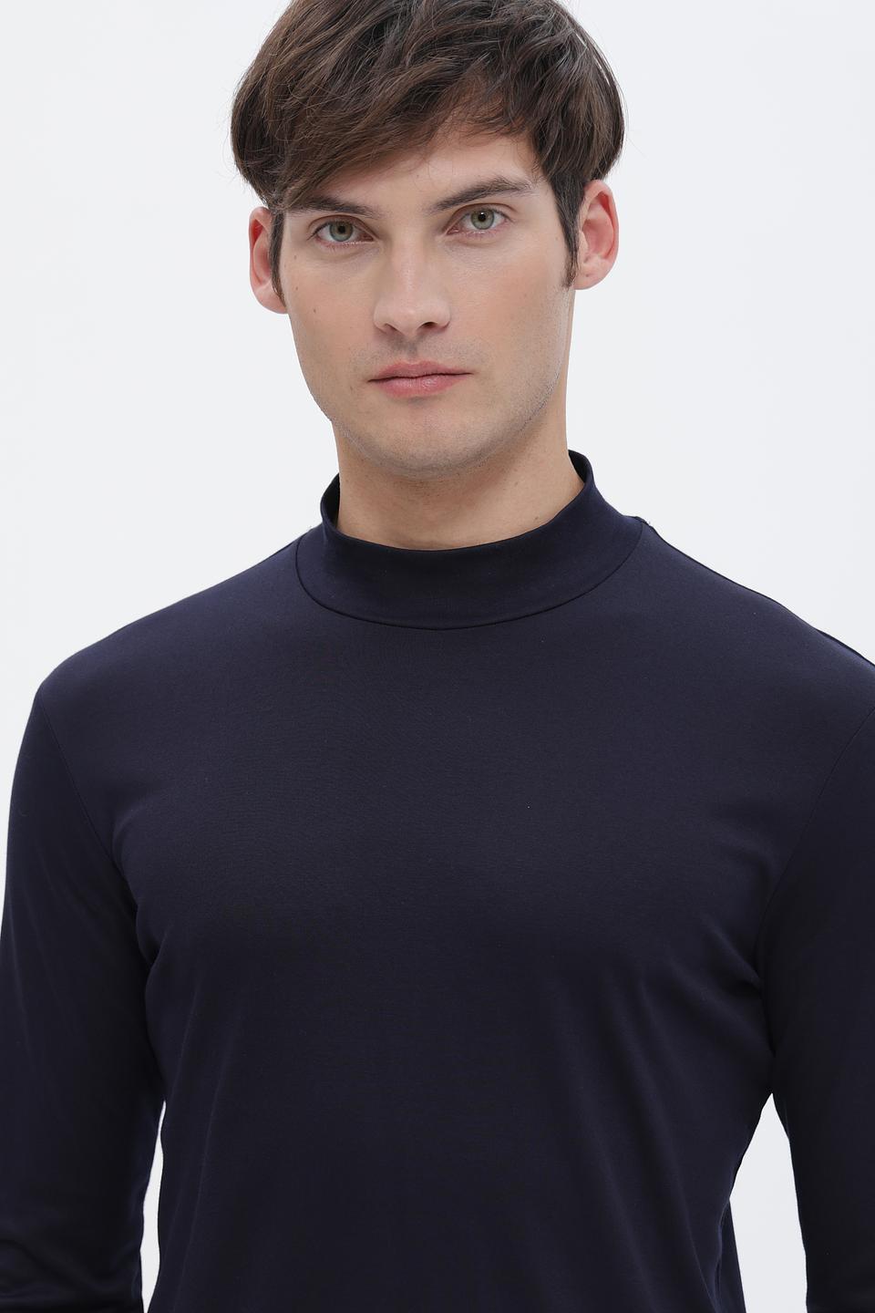 Футболка Desoto с горловиной тёмно-синяя