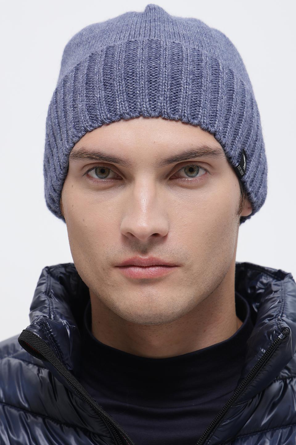 Шапка ADL man вязаная серая