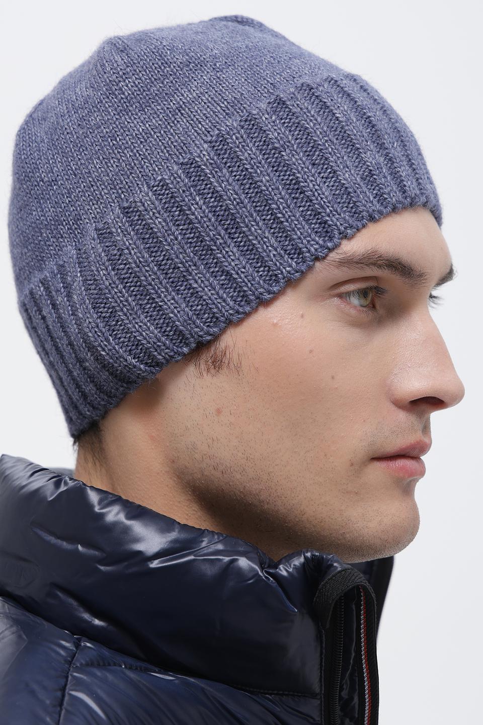 Шапка ADL man вязаная серая