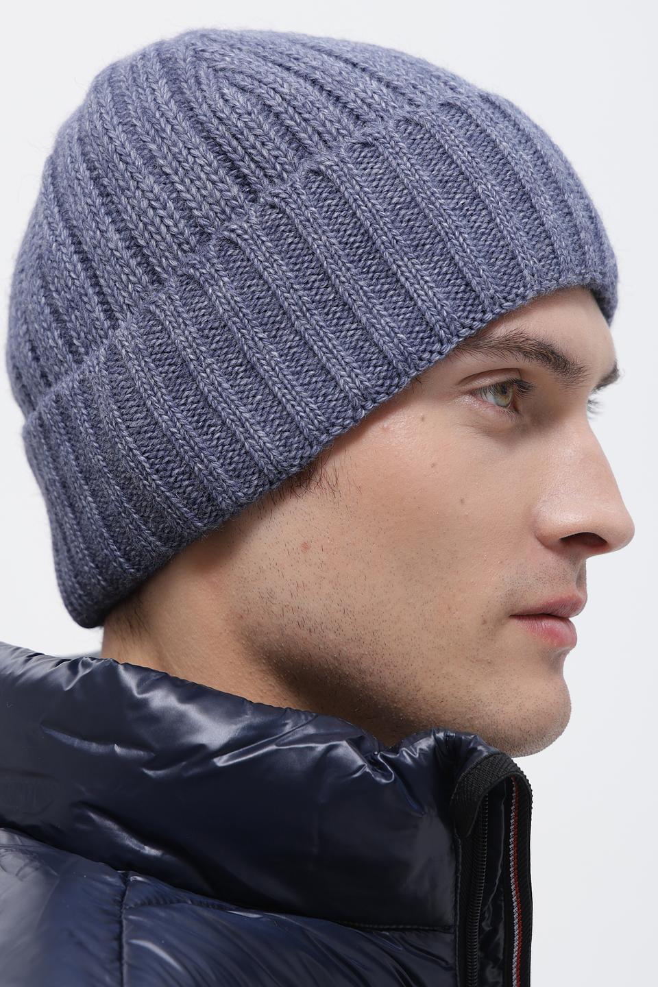 Шапка ADL man вязаная серая