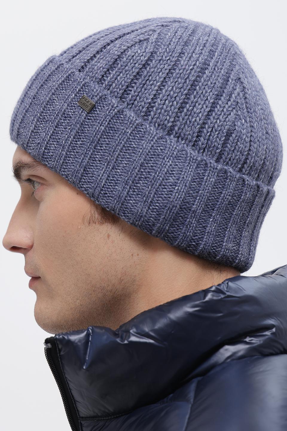 Шапка ADL man вязаная серая