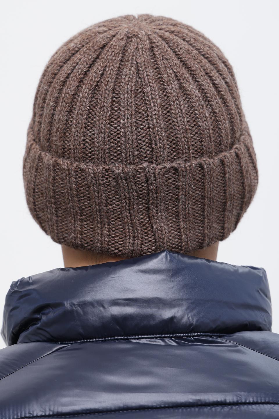 Шапка ADL man вязаная коричневая