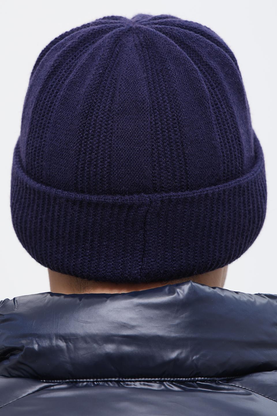 Шапка ADL man вязаная темно-синяя