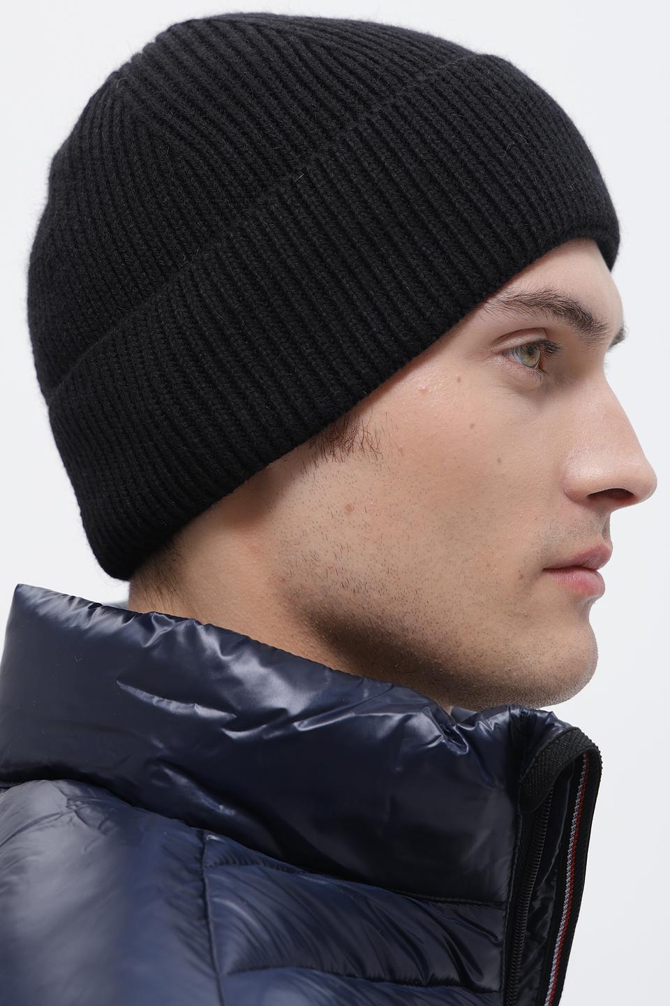 Шапка ADL man вязаная черная